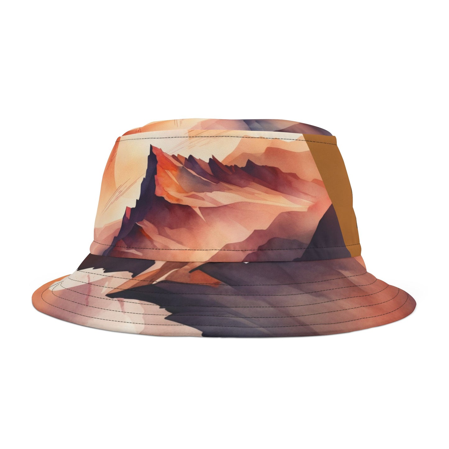 NOFLATMILES Alpenglow Mirage Bucket Hat (AOP) – 360° Sunset