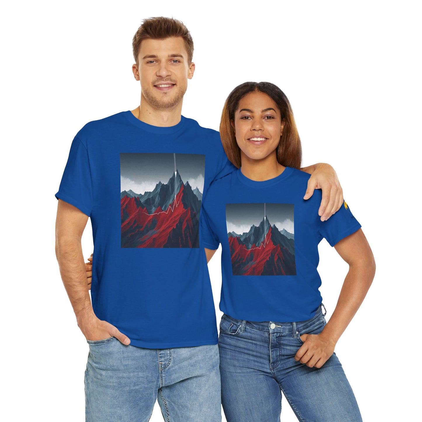 Mountain Adventure Unisex Heavy Cotton Tee - Nature Lover Gift, Outdoor T-Shirt, Casual Wear, Hiking Apparel, Gift for Explorers