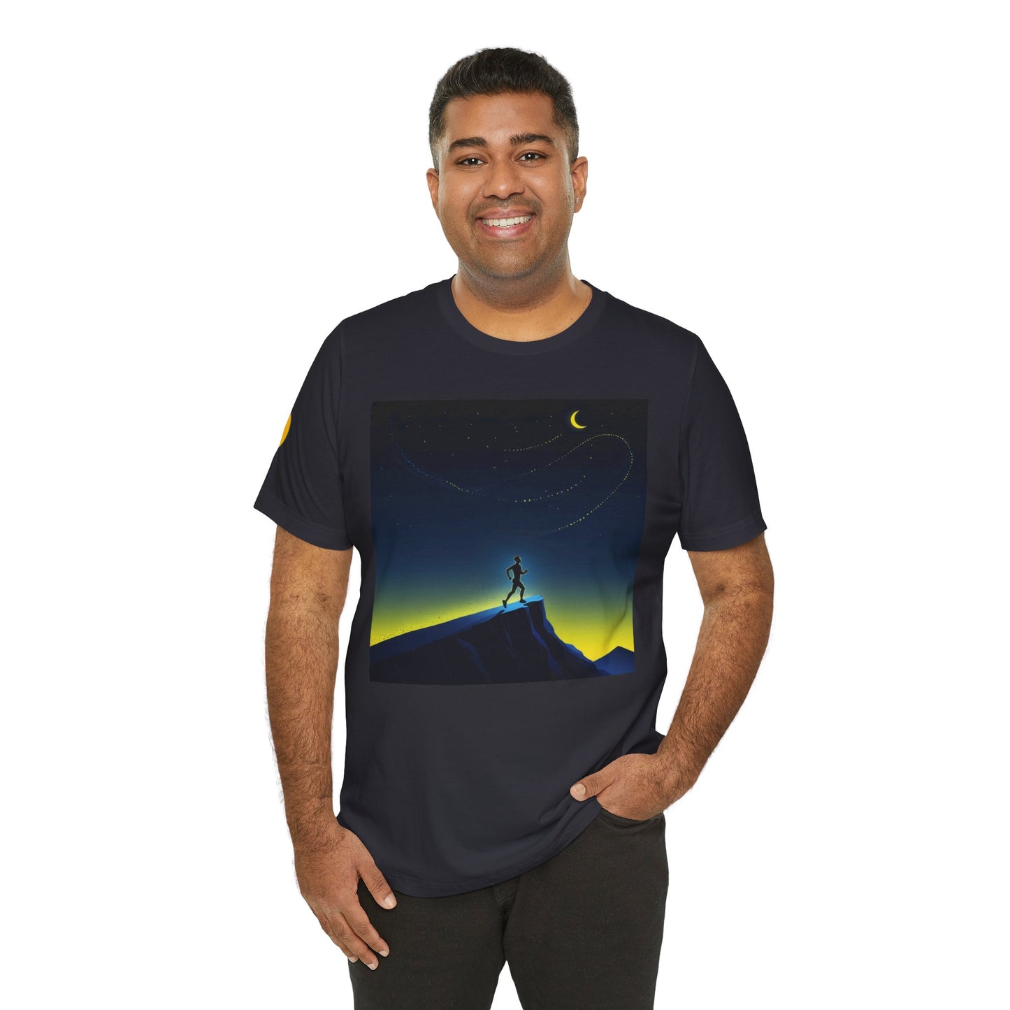 NOFLATMILES Night Shift Tee – Bella+Canvas 3001 (Moonrise Miles)