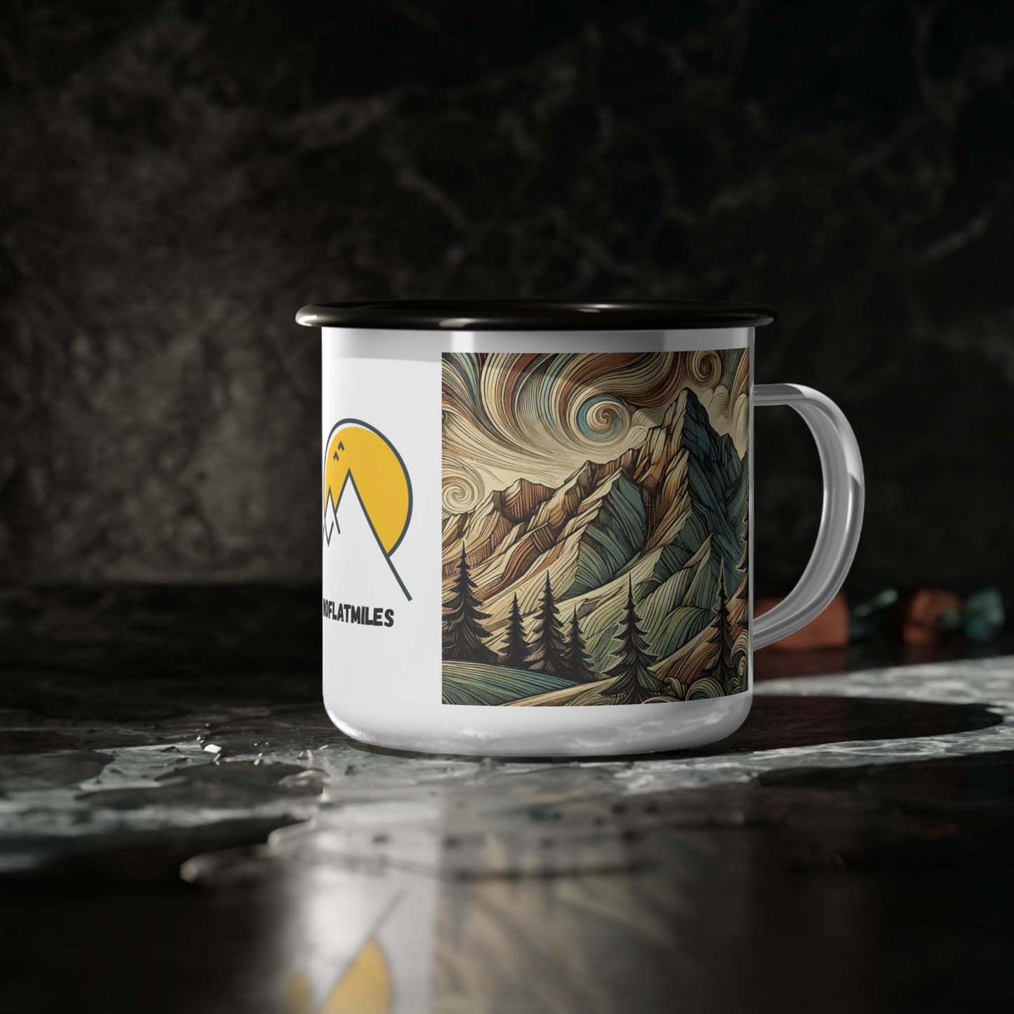NOFLATMILES Whirlwind Peaks Enamel Camp Mug 12oz (Storm Ritual)