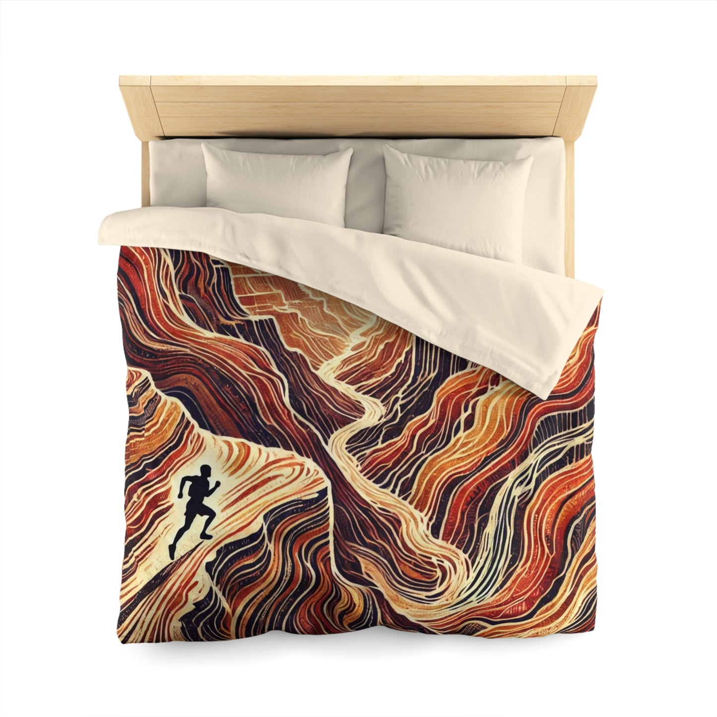 Rustic Canyon Runner Microfiber Duvet Cover | Nature-Inspired Bedding, Outdoor Bedroom Decor, Cozy Home Textile, Gift for Adventurers