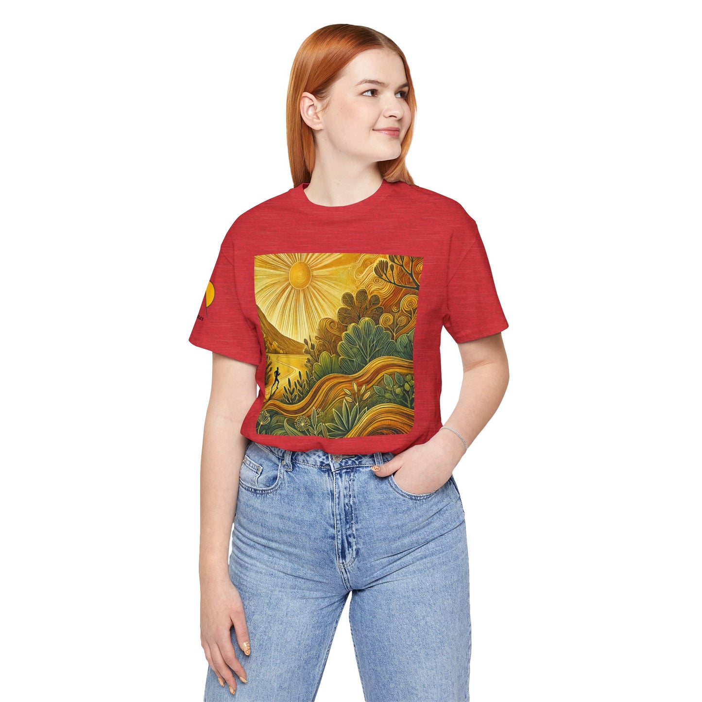 NOFLATMILES Sunburst Flow Tee – Bella+Canvas 3001