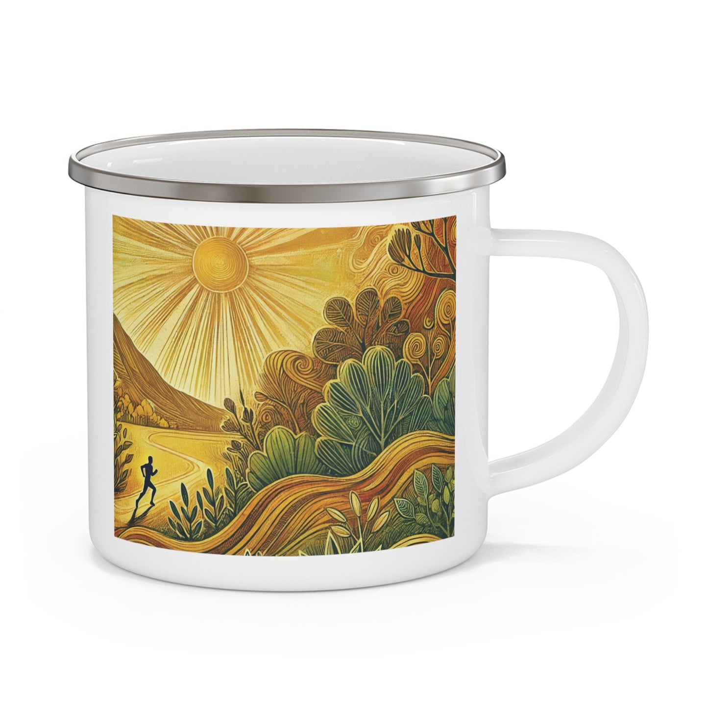 NOFLATMILES Sunburst Flow Enamel Camp Mug 12oz