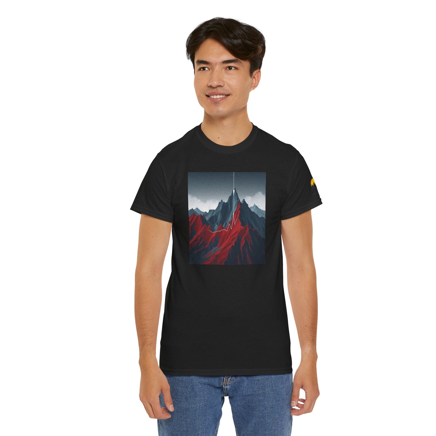 Mountain Adventure Unisex Heavy Cotton Tee - Nature Lover Gift, Outdoor T-Shirt, Casual Wear, Hiking Apparel, Gift for Explorers