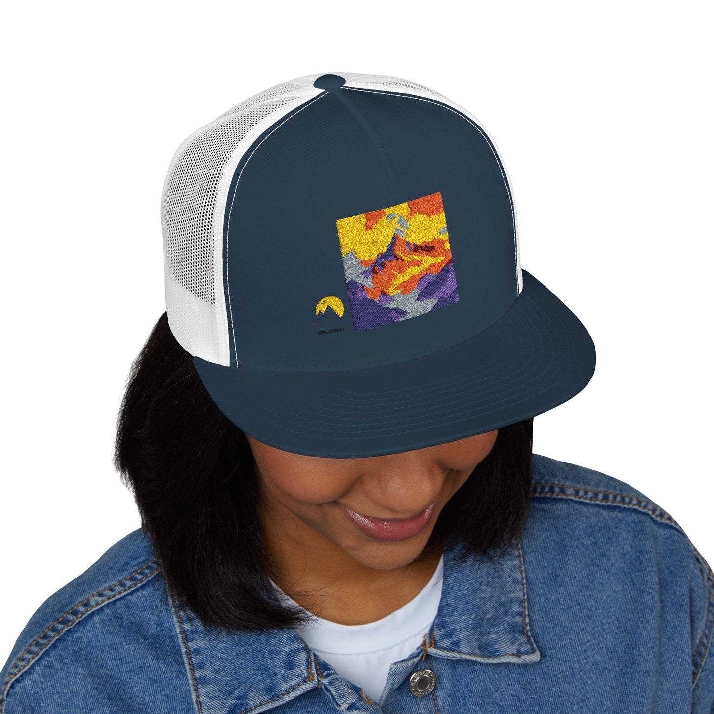 NOFLATMILES Alpenglow Mirage Trucker (Ridgeline Breeze)