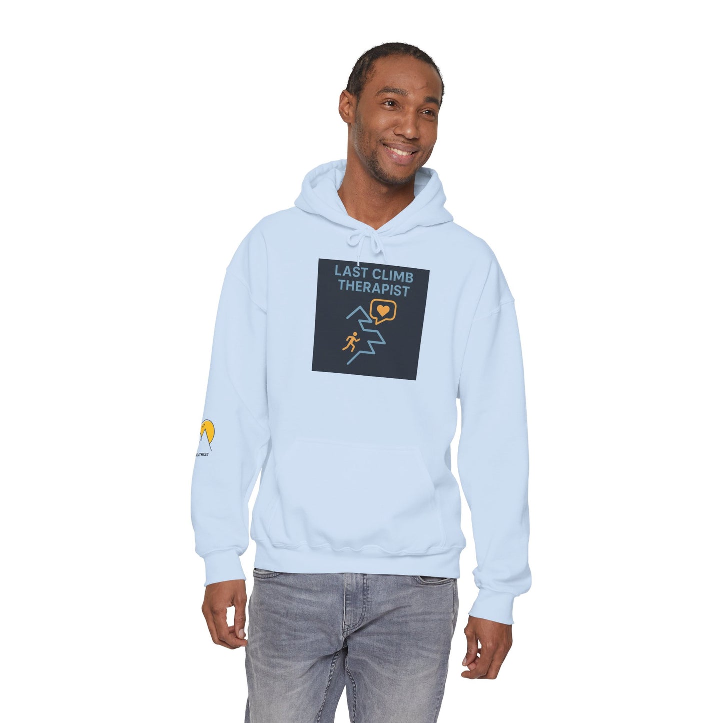 NOFLATMILES “Last Climb Therapist” CREW Hoodie – Gildan 18500