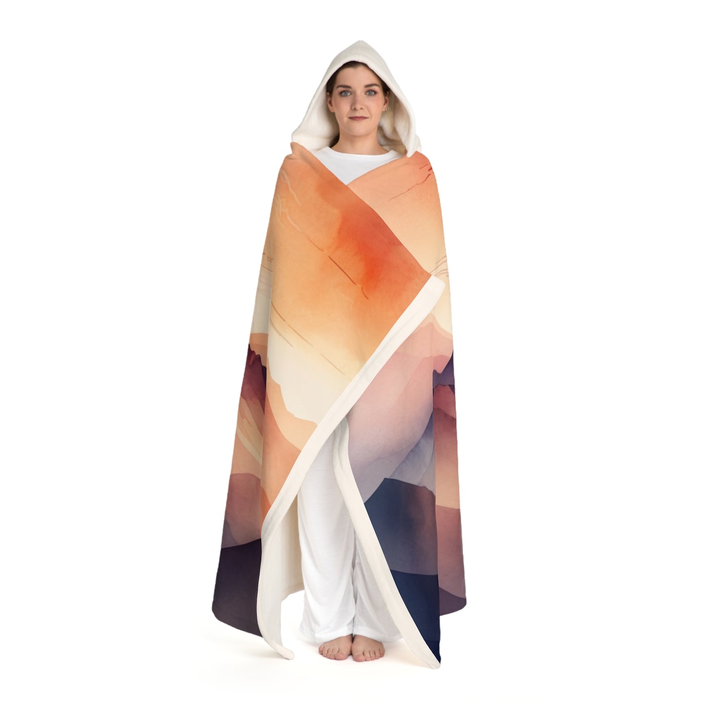 NOFLATMILES Alpenglow Mirage Sherpa Fleece Blanket
