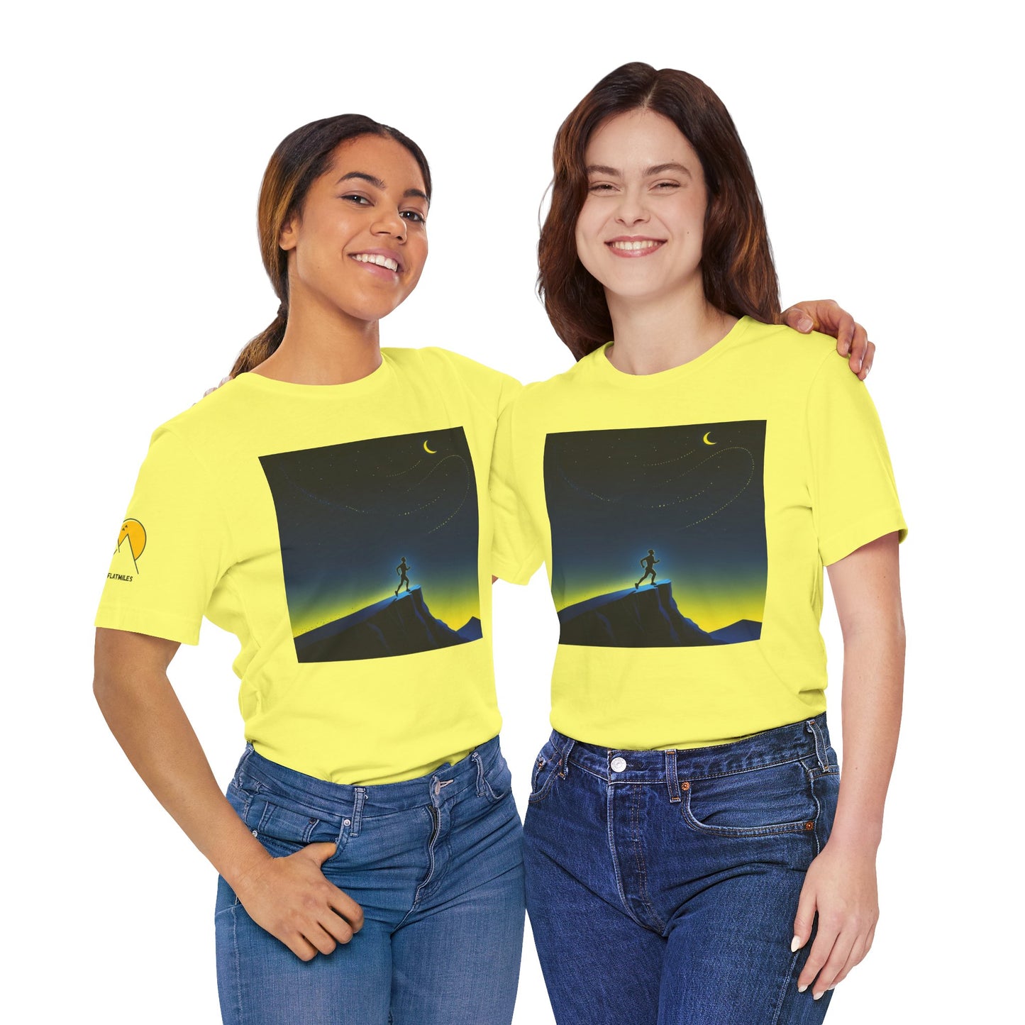 NOFLATMILES Night Shift Tee – Bella+Canvas 3001 (Moonrise Miles)