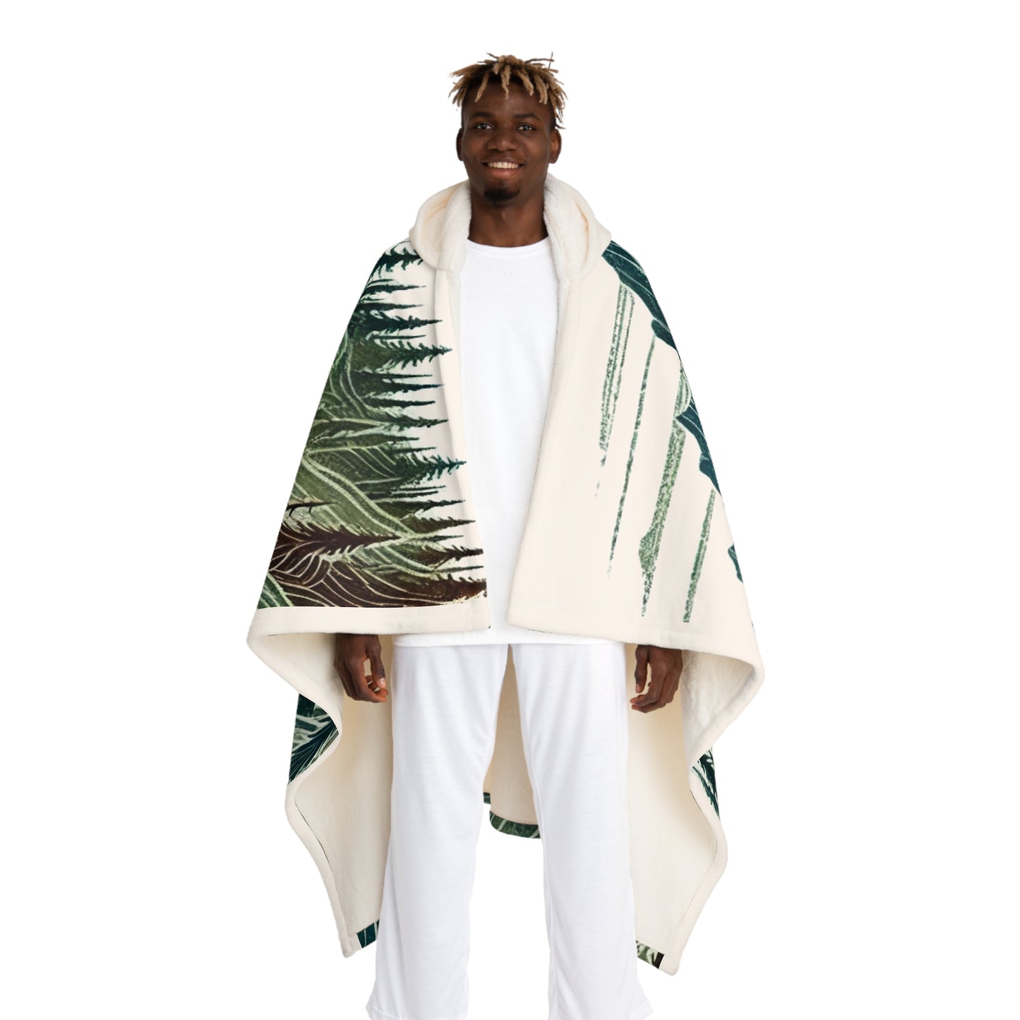 NOFLATMILES “Evergreen Flow” Sherpa Fleece Blanket