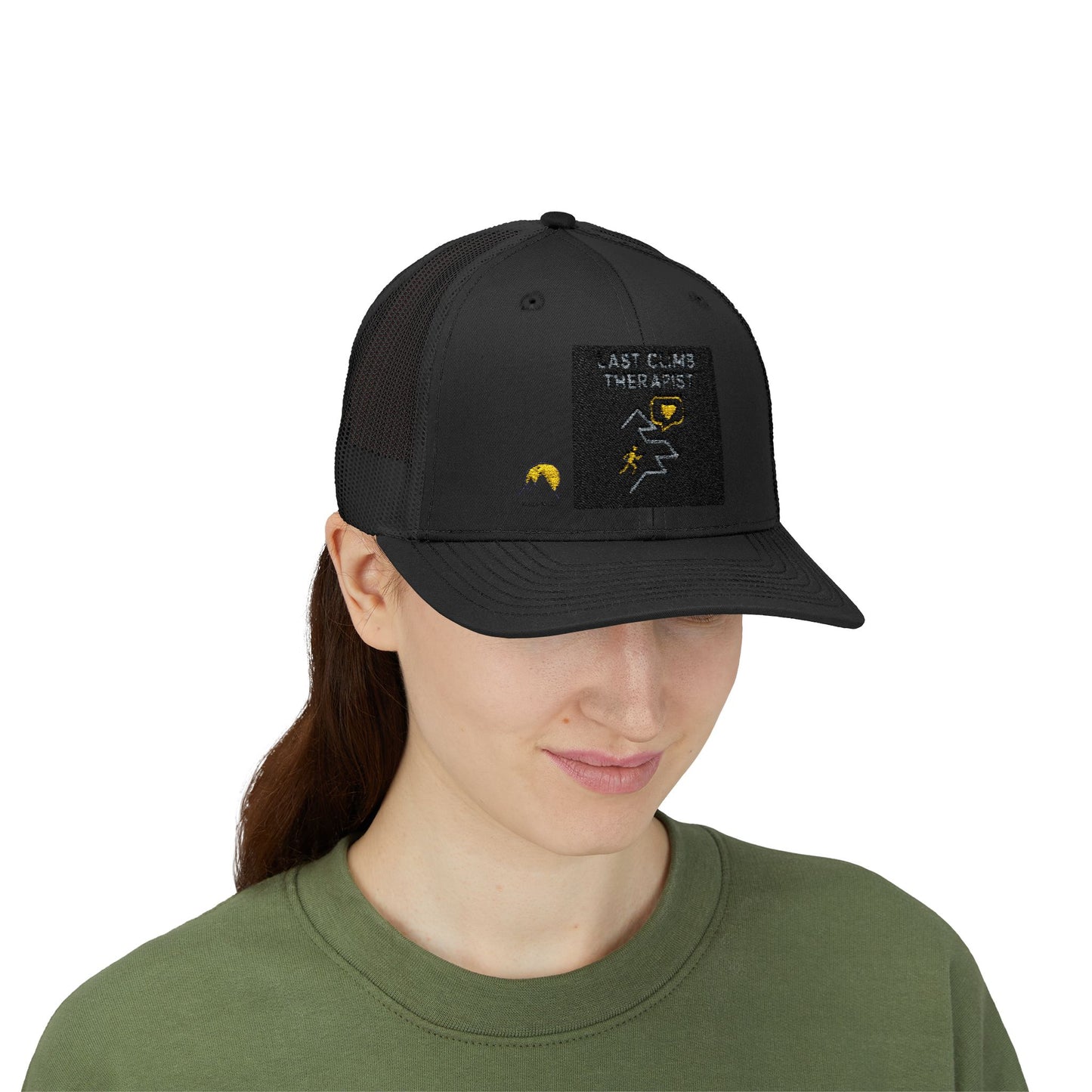 NOFLATMILES “Last Climb Therapist” Trucker