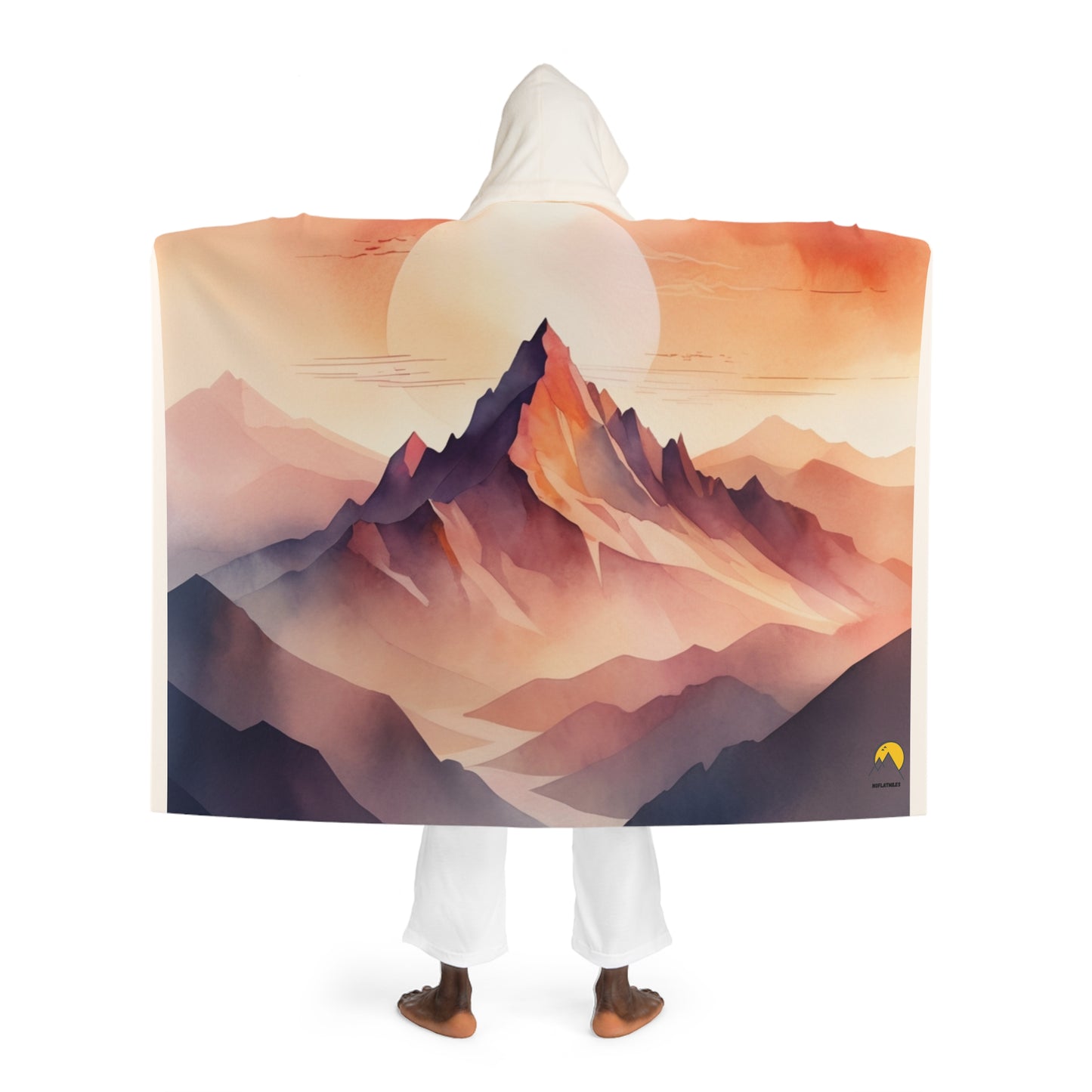 NOFLATMILES Alpenglow Mirage Sherpa Fleece Blanket