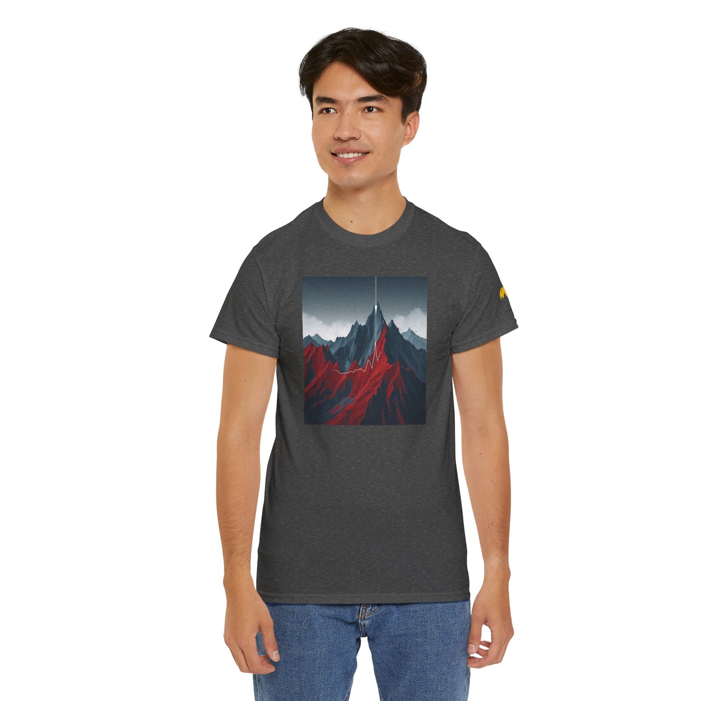Mountain Adventure Unisex Heavy Cotton Tee - Nature Lover Gift, Outdoor T-Shirt, Casual Wear, Hiking Apparel, Gift for Explorers
