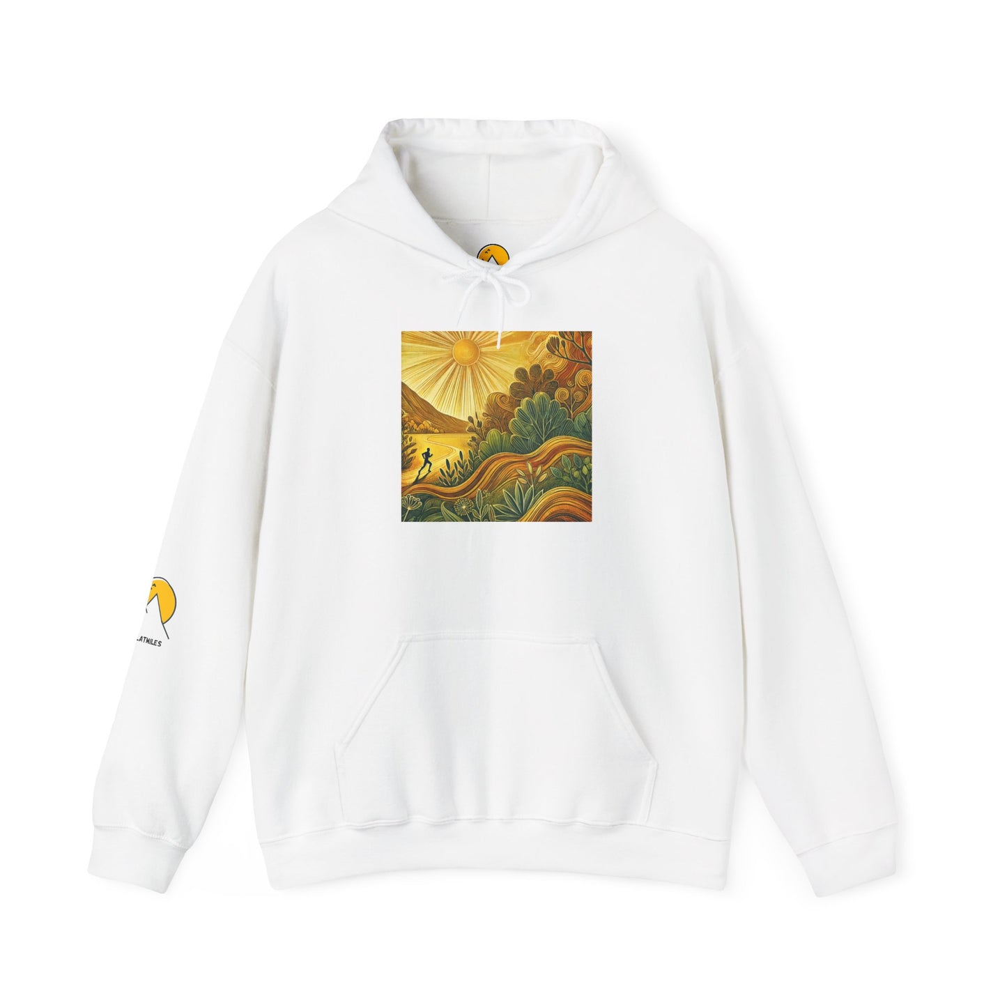 NOFLATMILES Sunburst Flow Hoodie – Gildan 18500