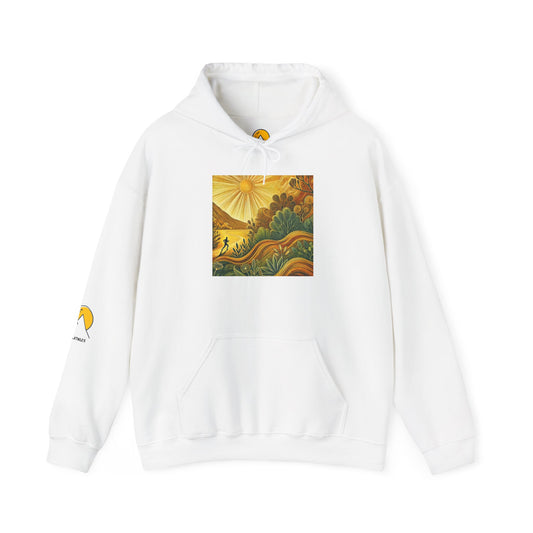 NOFLATMILES Sunburst Flow Hoodie – Gildan 18500