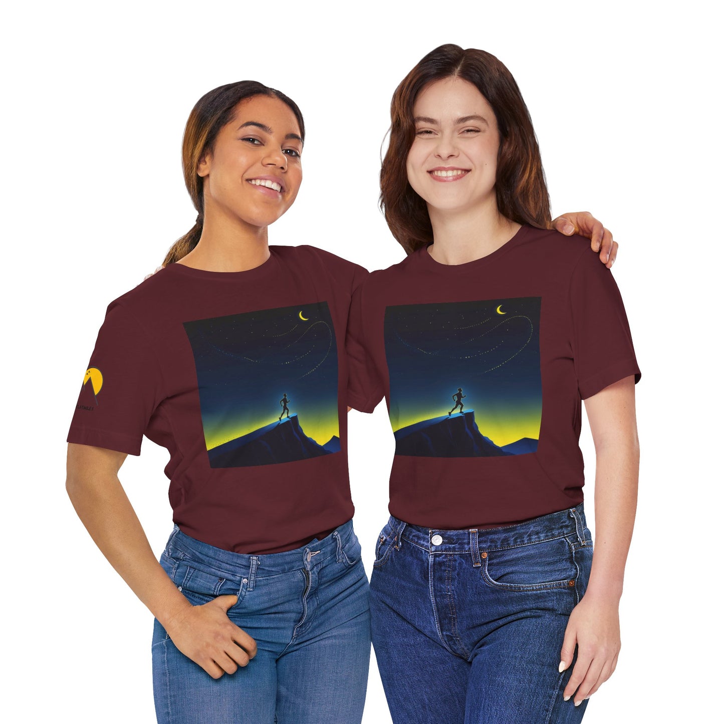 NOFLATMILES Night Shift Tee – Bella+Canvas 3001 (Moonrise Miles)