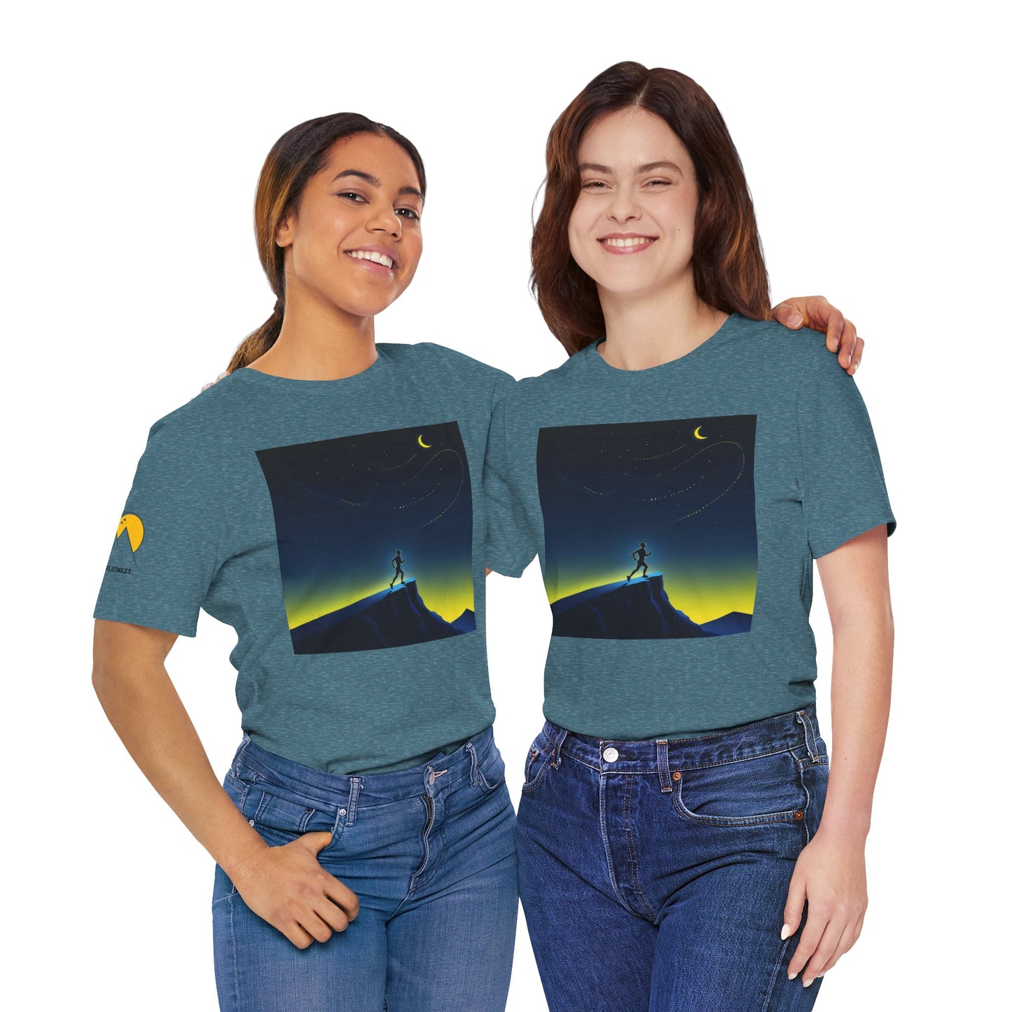 NOFLATMILES Night Shift Tee – Bella+Canvas 3001 (Moonrise Miles)