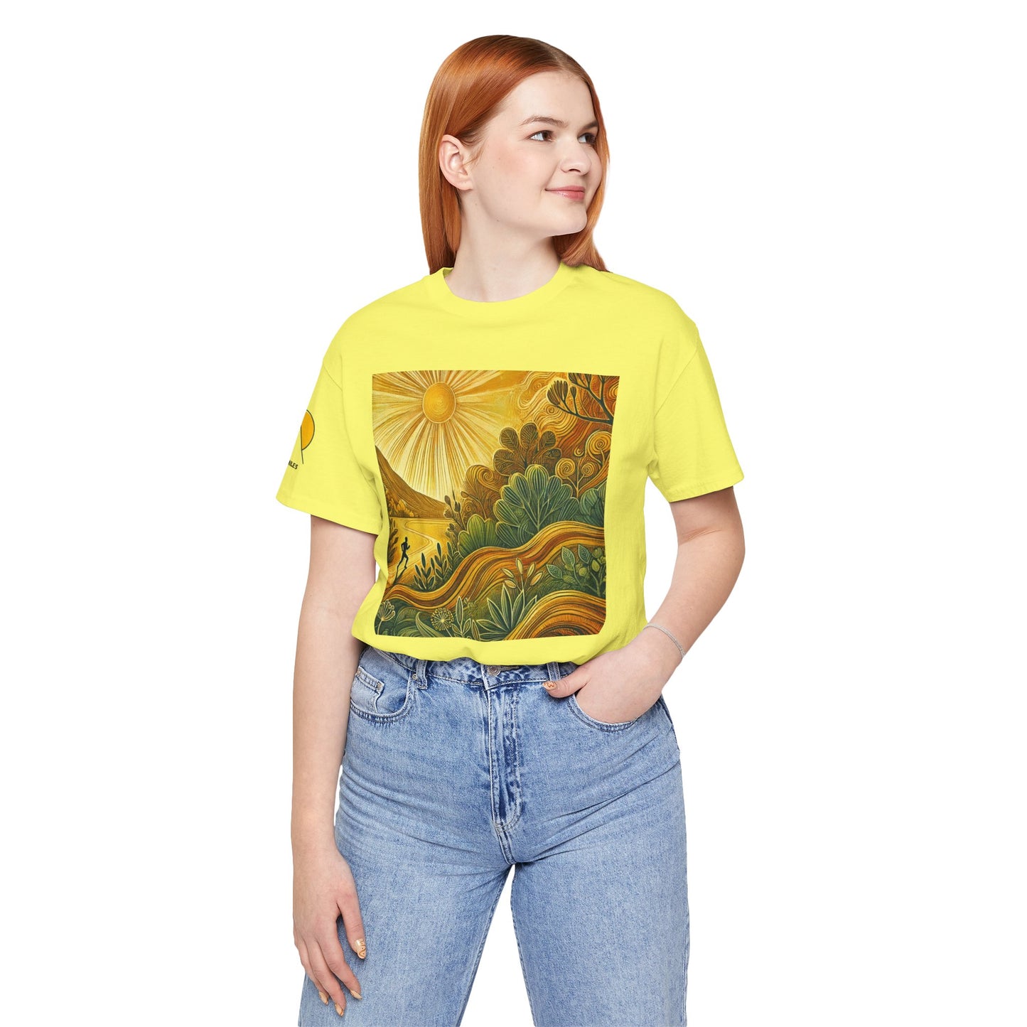 NOFLATMILES Sunburst Flow Tee – Bella+Canvas 3001