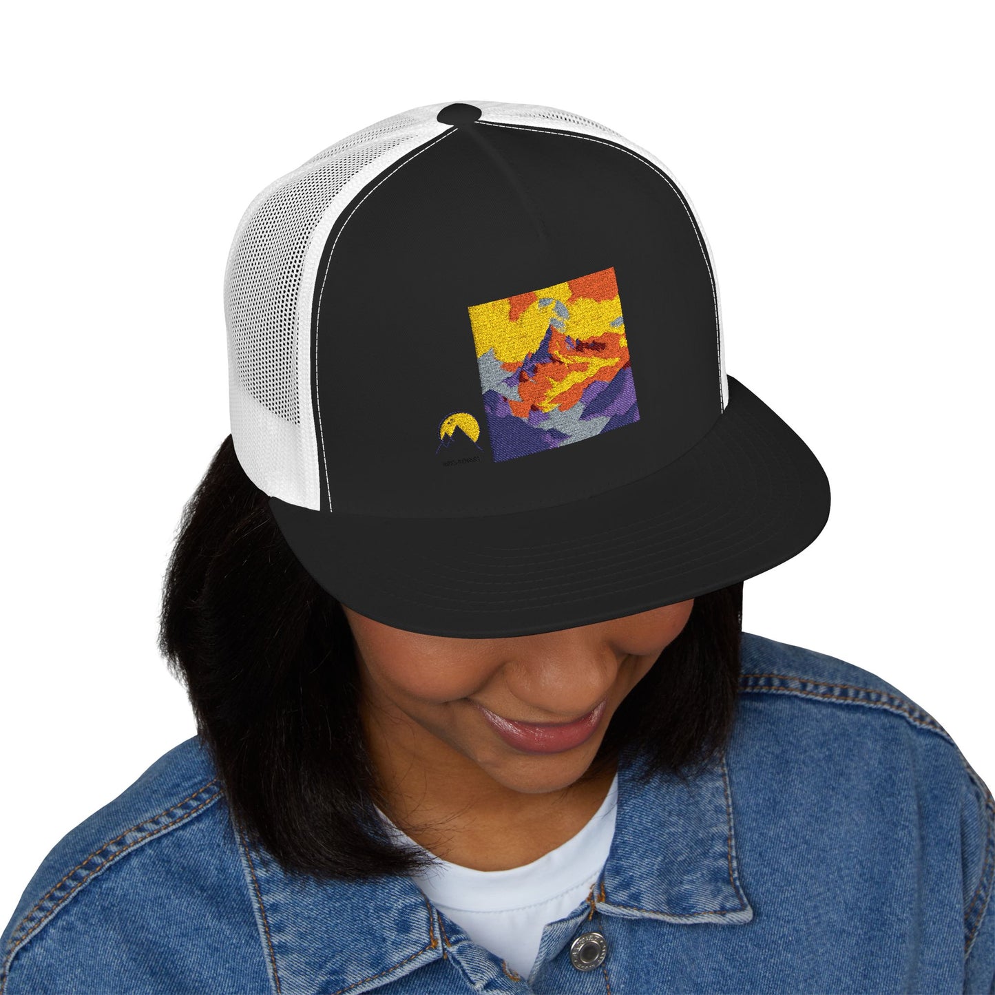 NOFLATMILES Alpenglow Mirage Trucker (Ridgeline Breeze)