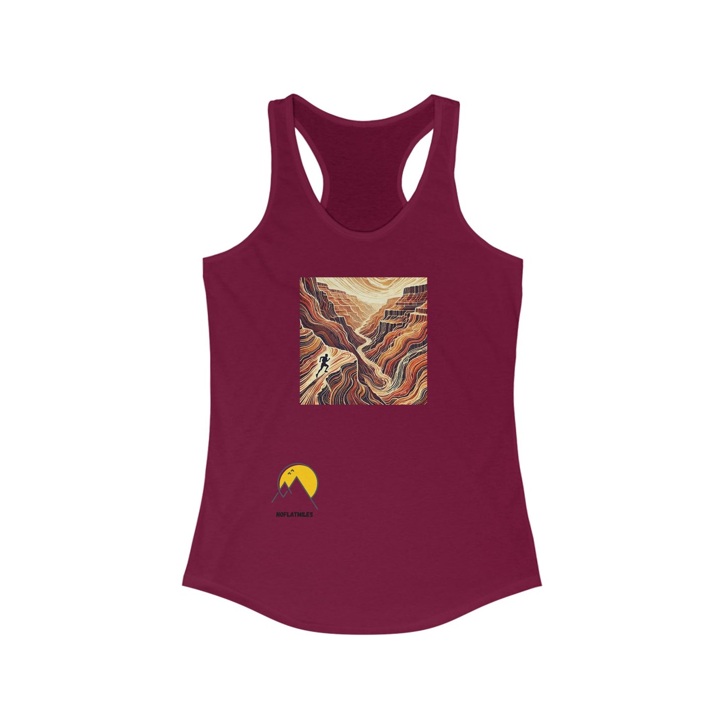 NOFLATMILES “Canyon Flow” Women’s Tee Ideal Racerback Tank