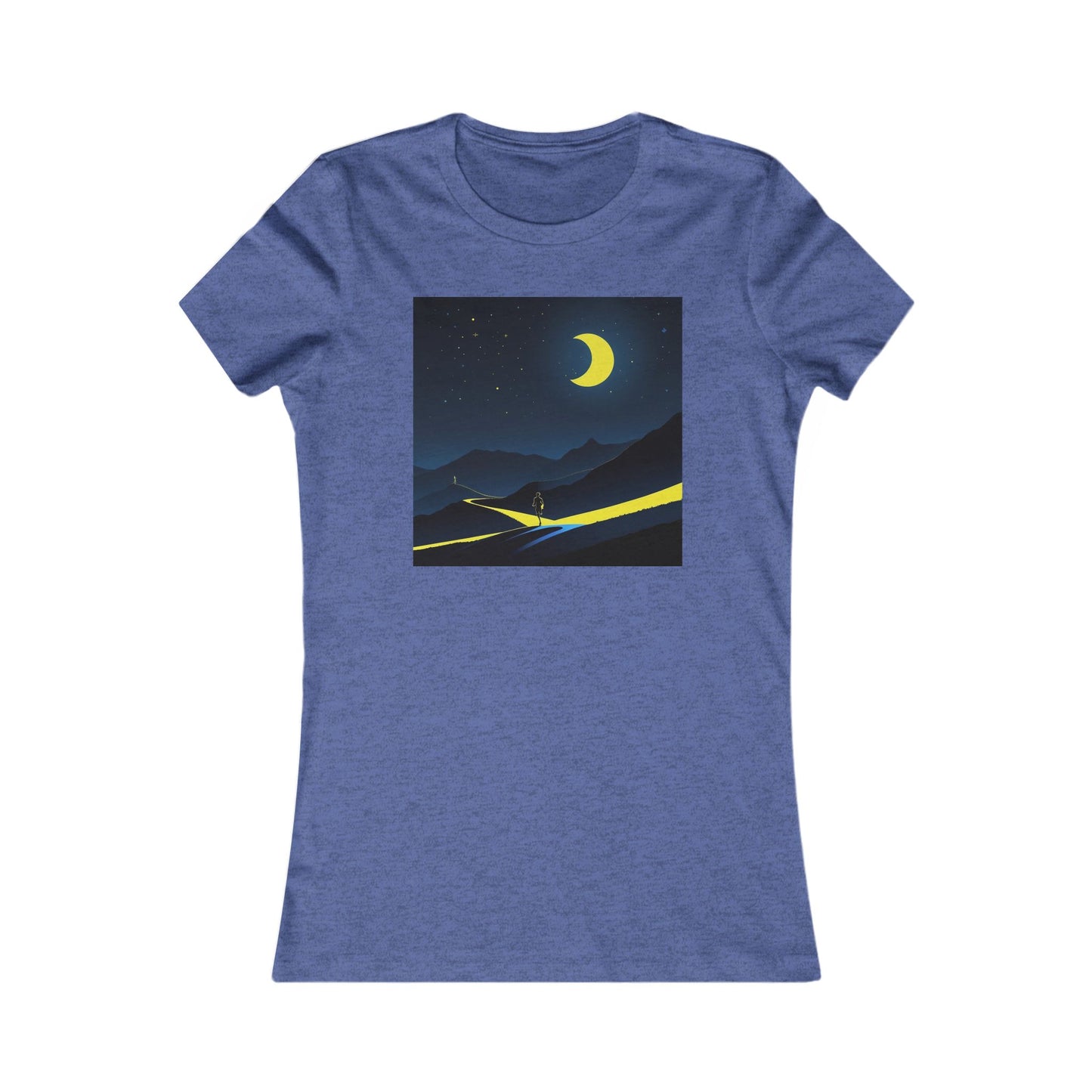 NOFLATMILES Night Shift Women’s Tee – Bella+Canvas 6004 (Crescent Route)