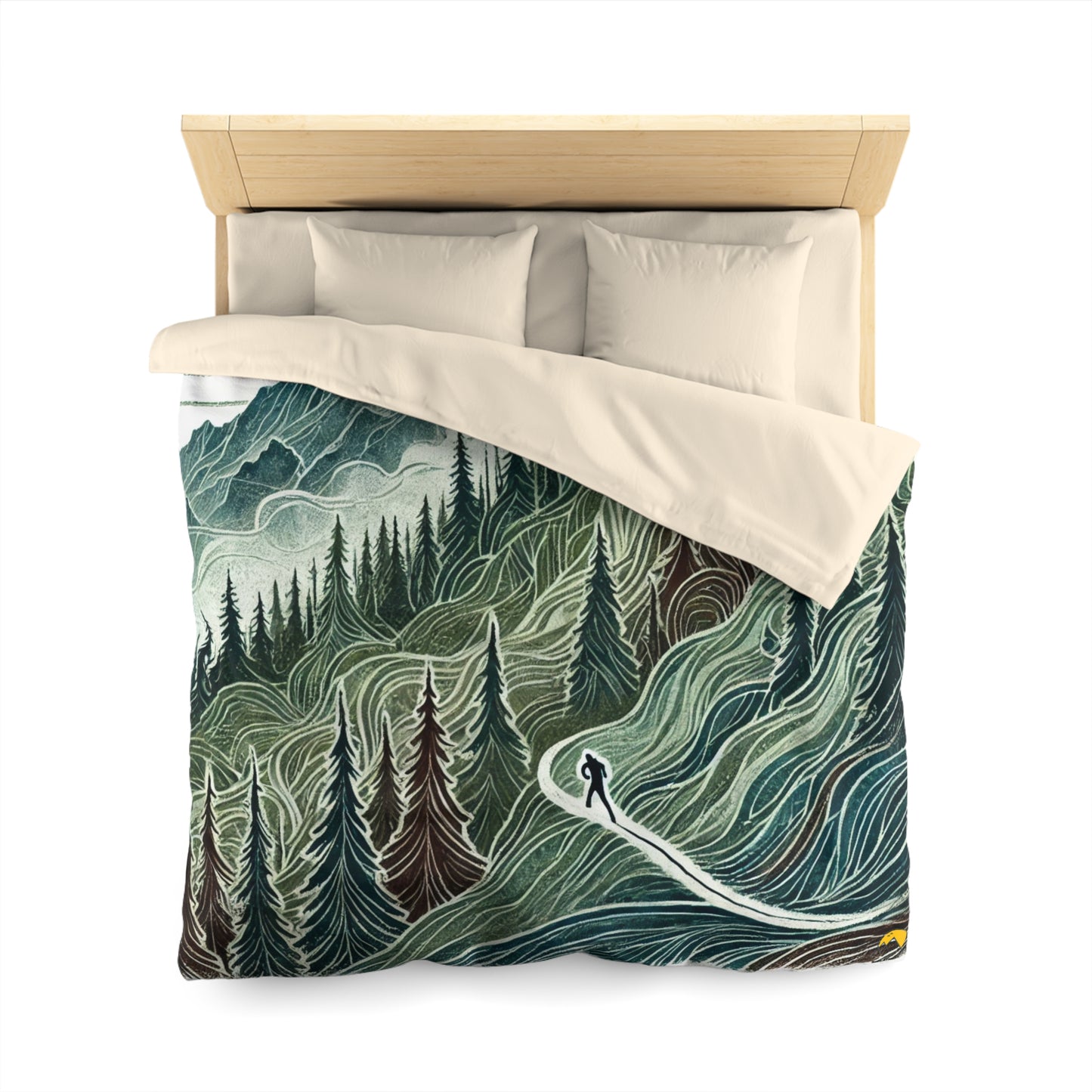 NOFLATMILES “Evergreen Flow” Duvet Cover