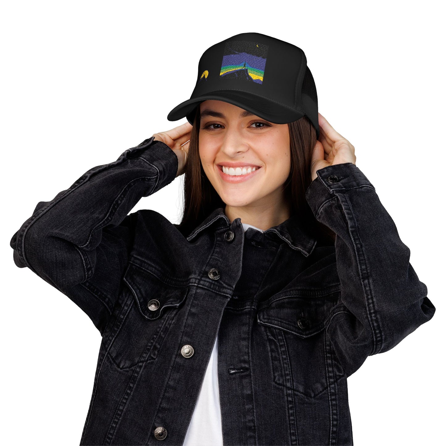 NOFLATMILES Night Shift Trucker – Yupoong 6606 (Ridgeline Breeze)