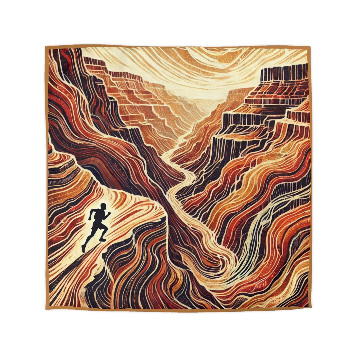 Rustic Canyon Runner Microfiber Duvet Cover | Nature-Inspired Bedding, Outdoor Bedroom Decor, Cozy Home Textile, Gift for Adventurers