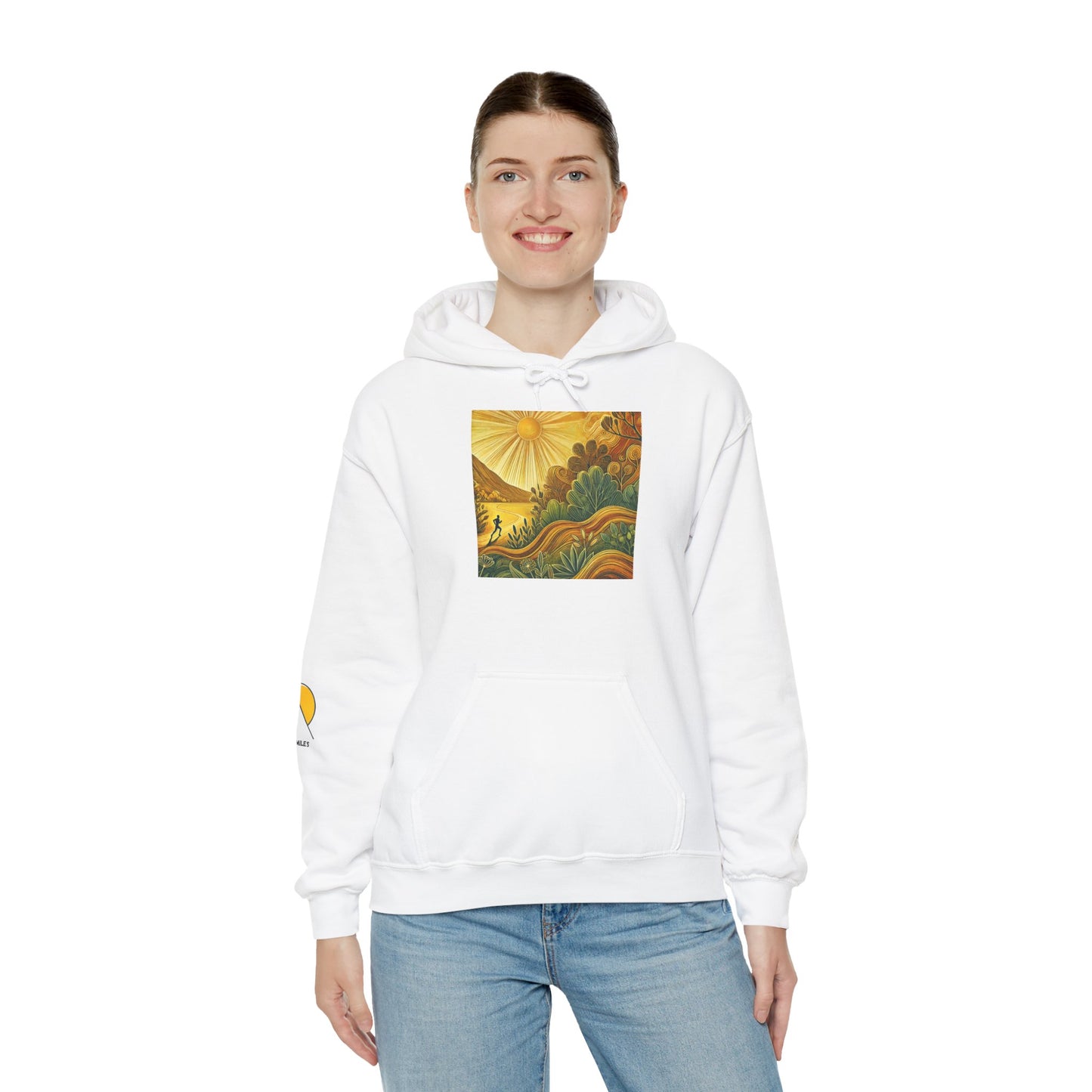 NOFLATMILES Sunburst Flow Hoodie – Gildan 18500
