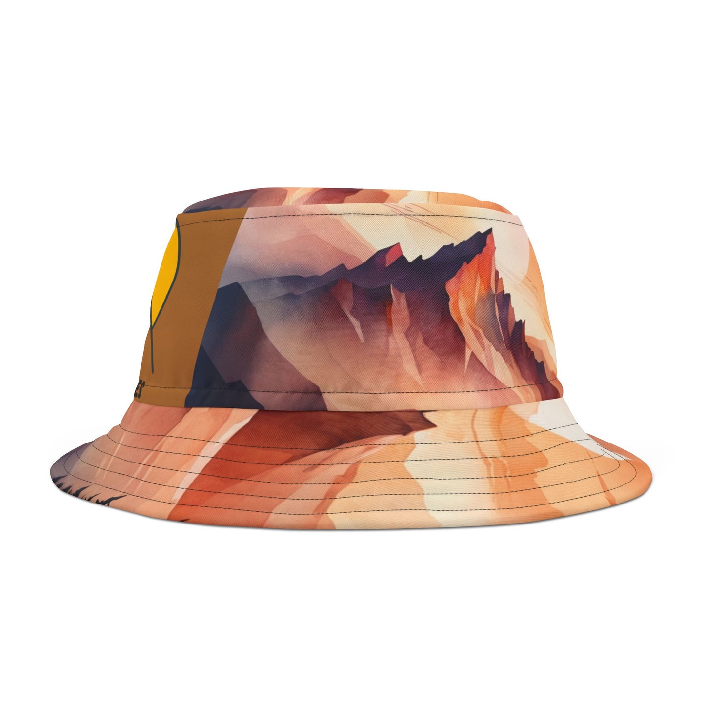 NOFLATMILES Alpenglow Mirage Bucket Hat (AOP) – 360° Sunset