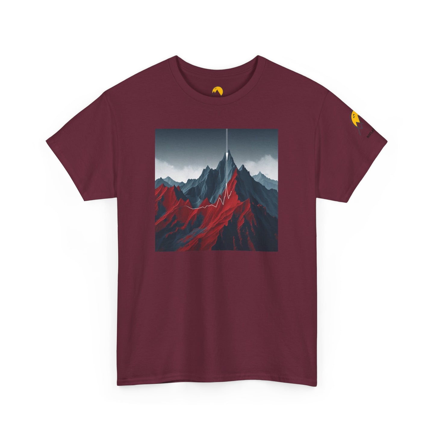 Mountain Adventure Unisex Heavy Cotton Tee - Nature Lover Gift, Outdoor T-Shirt, Casual Wear, Hiking Apparel, Gift for Explorers