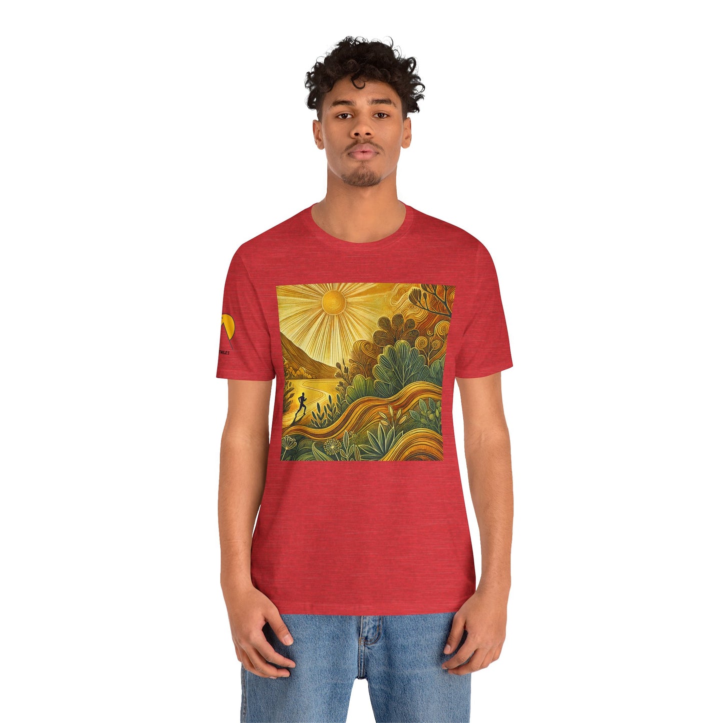 NOFLATMILES Sunburst Flow Tee – Bella+Canvas 3001