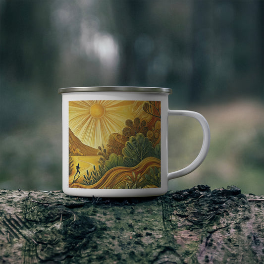 NOFLATMILES Sunburst Flow Enamel Camp Mug 12oz