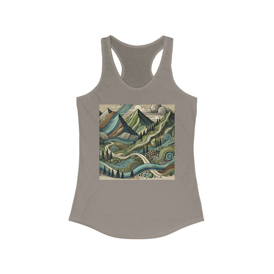 NOFLATMILES Whirlwind Peaks Women’s Racerback (Wind At Your Back)