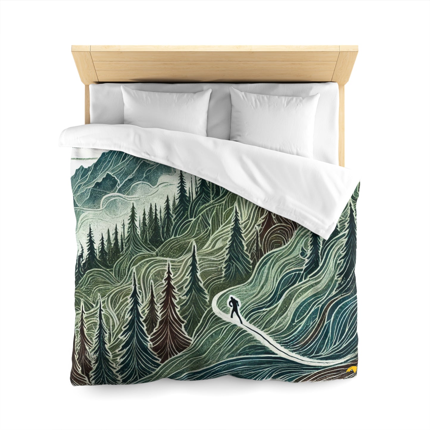 NOFLATMILES “Evergreen Flow” Duvet Cover