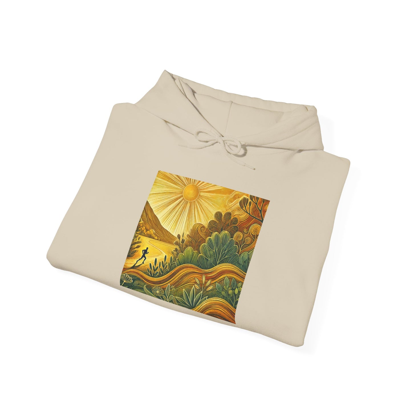 NOFLATMILES Sunburst Flow Hoodie – Gildan 18500