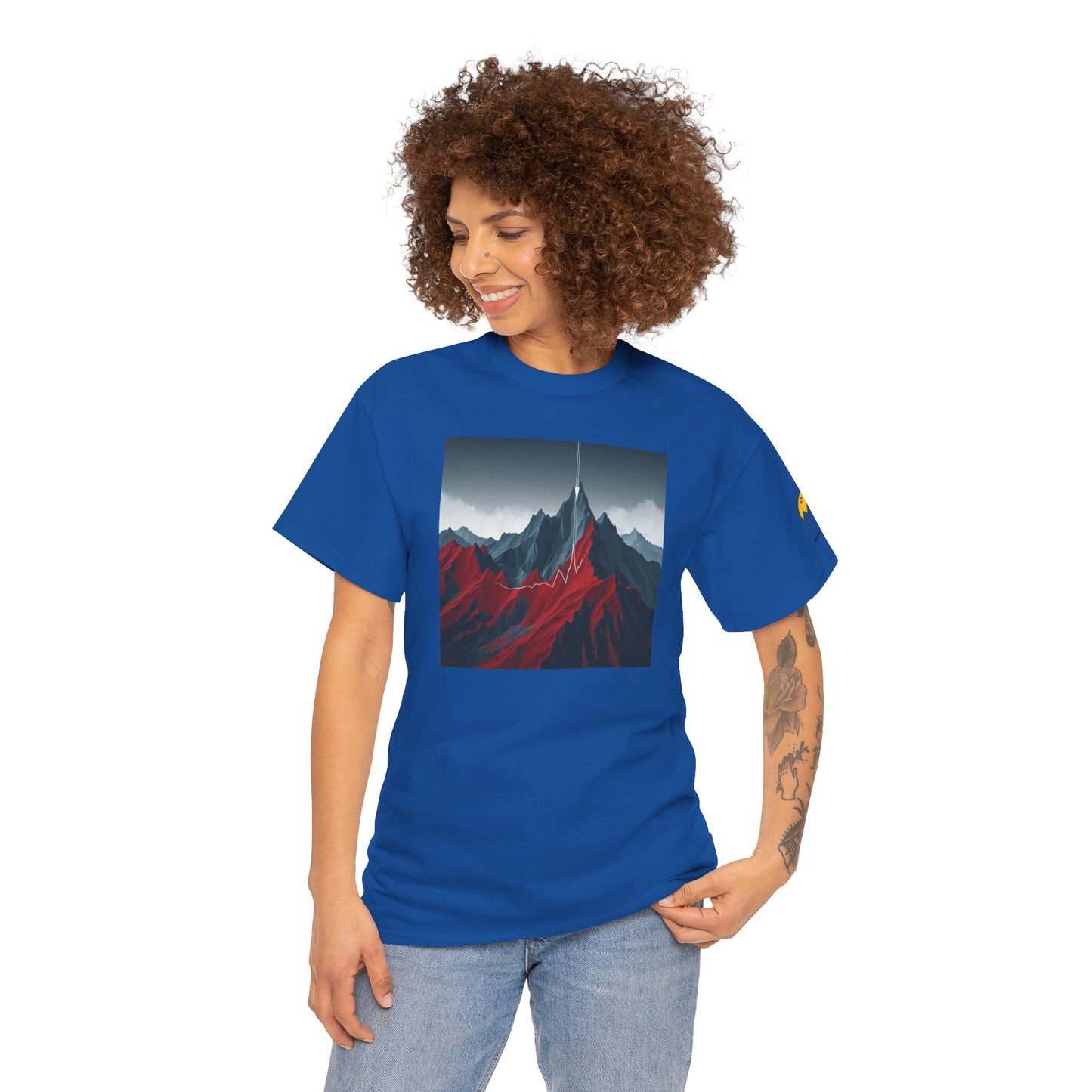 Mountain Adventure Unisex Heavy Cotton Tee - Nature Lover Gift, Outdoor T-Shirt, Casual Wear, Hiking Apparel, Gift for Explorers