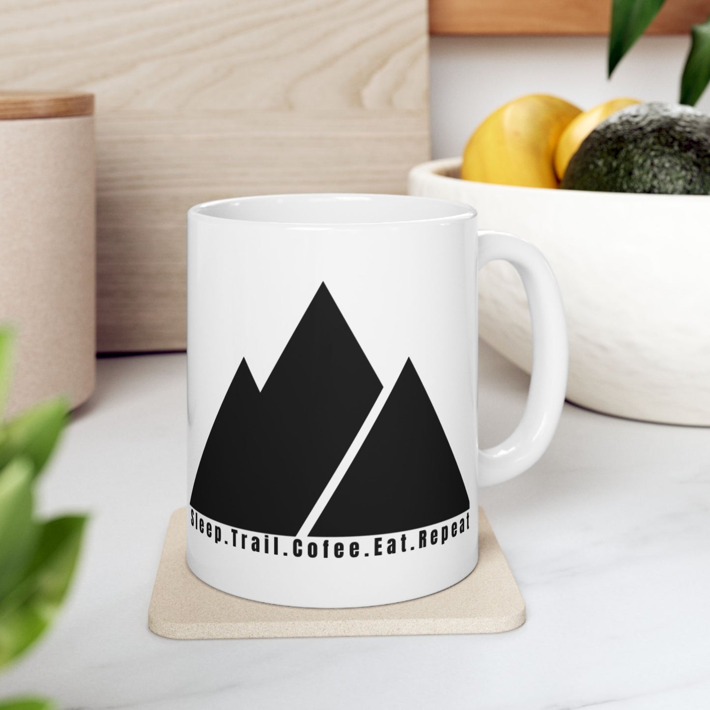 Mountain Adventure Ceramic Mug -  A perfect companion for hikers, nature lovers, and outdoor adventurers.