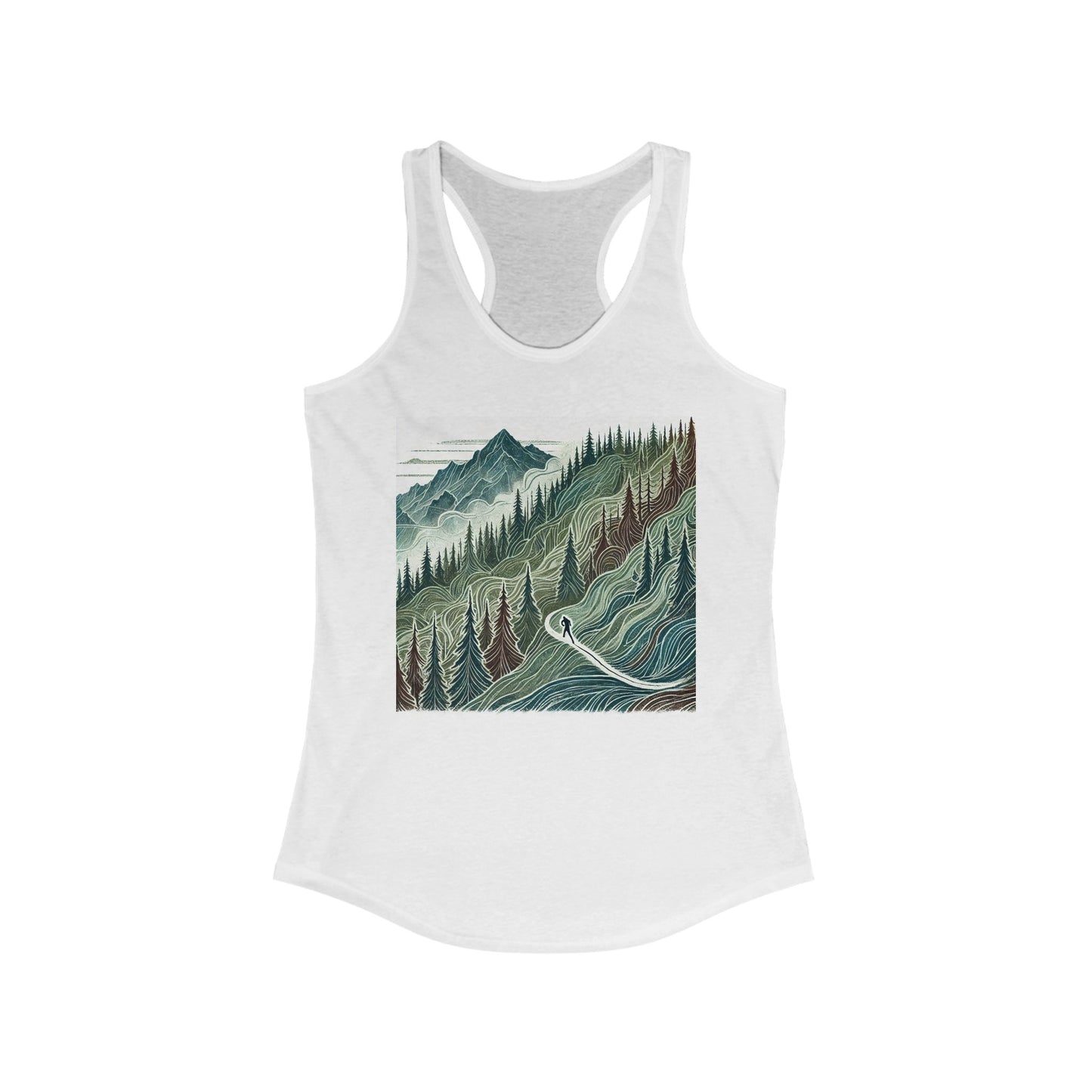 NOFLATMILES “Evergreen Flow” Women’s Racerback Tank