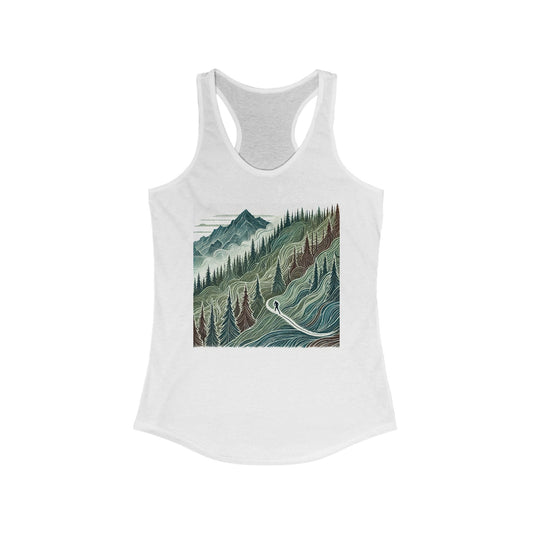 NOFLATMILES “Evergreen Flow” Women’s Racerback Tank