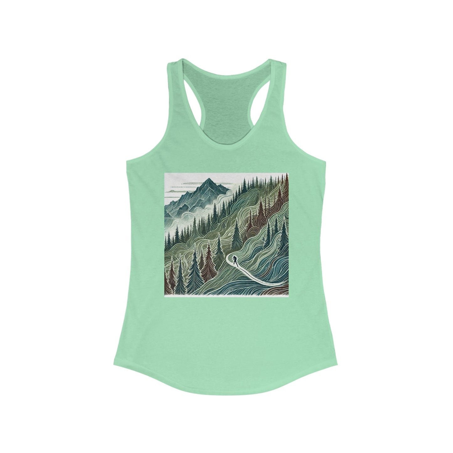 NOFLATMILES “Evergreen Flow” Women’s Racerback Tank