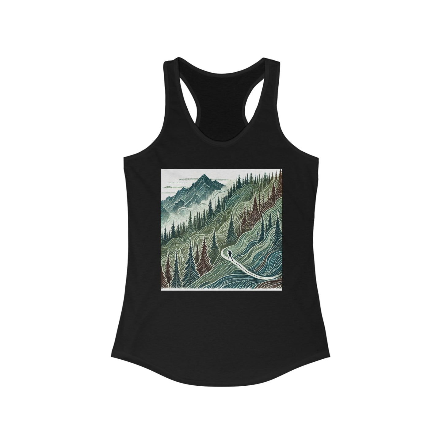NOFLATMILES “Evergreen Flow” Women’s Racerback Tank