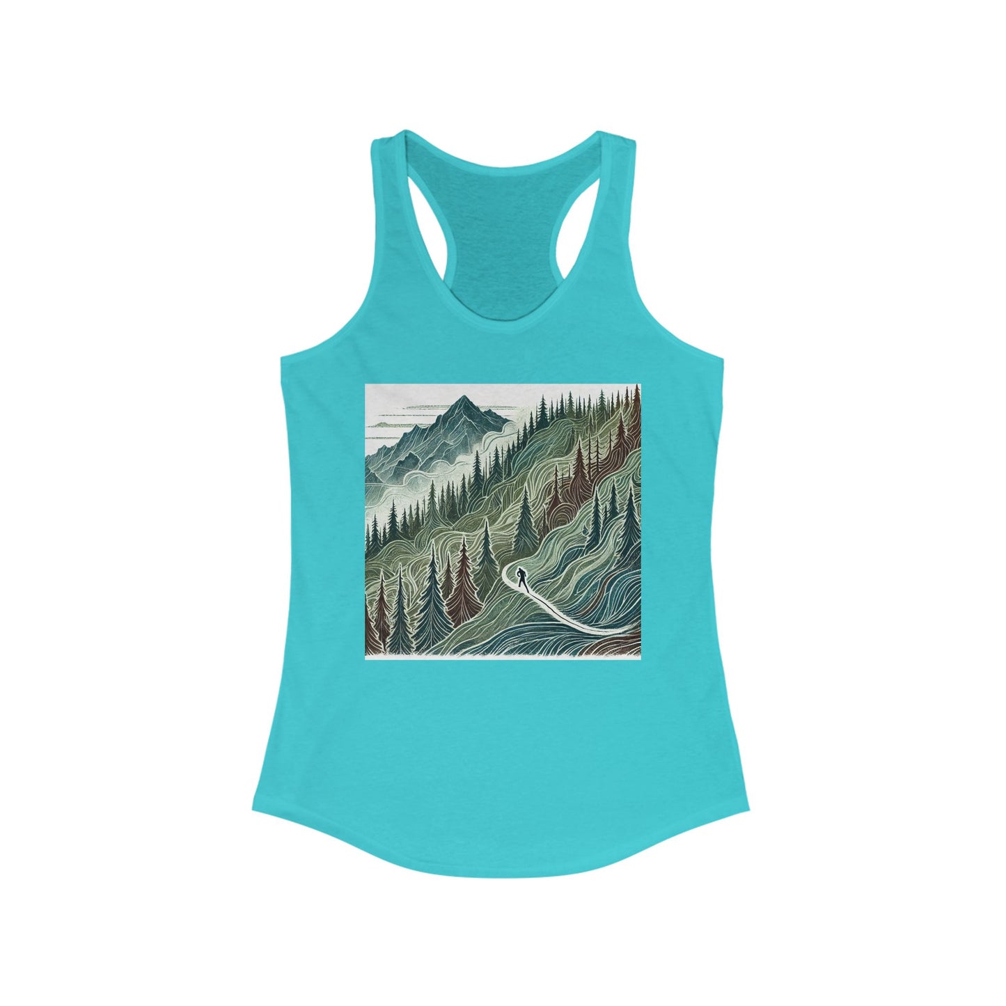 NOFLATMILES “Evergreen Flow” Women’s Racerback Tank