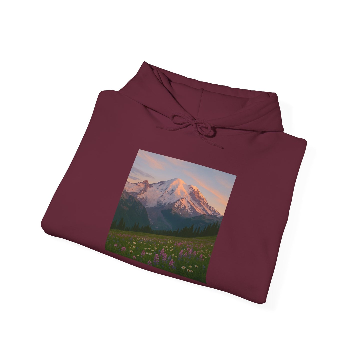NOFLATMILES Rainier Bloom Hoodie – Gildan 18500 (Trailhead Cozy)