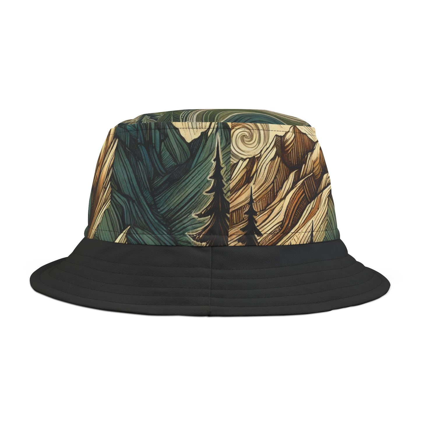 NOFLATMILES Whirlwind Peaks Bucket Hat (AOP) – 360° Contours