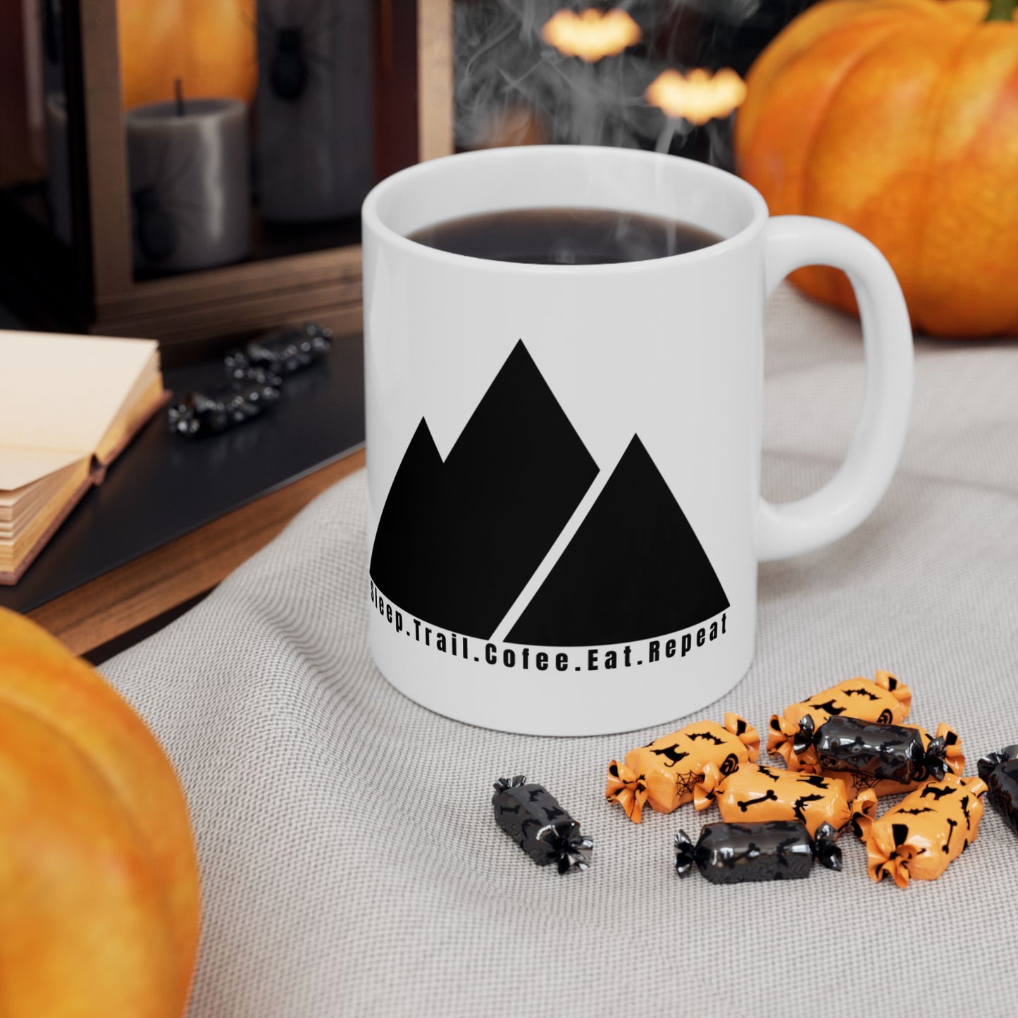 Mountain Adventure Ceramic Mug -  A perfect companion for hikers, nature lovers, and outdoor adventurers.