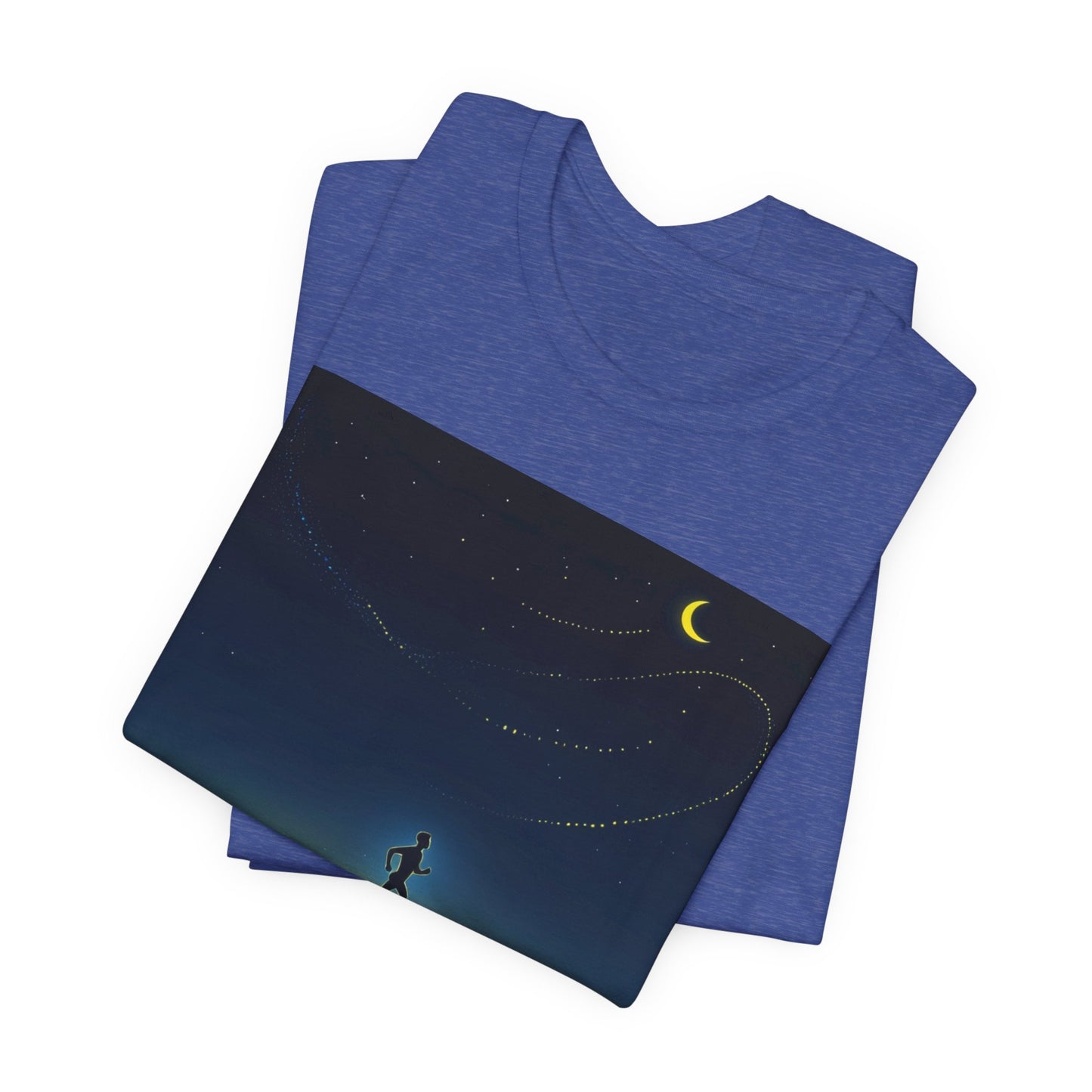 NOFLATMILES Night Shift Tee – Bella+Canvas 3001 (Moonrise Miles)