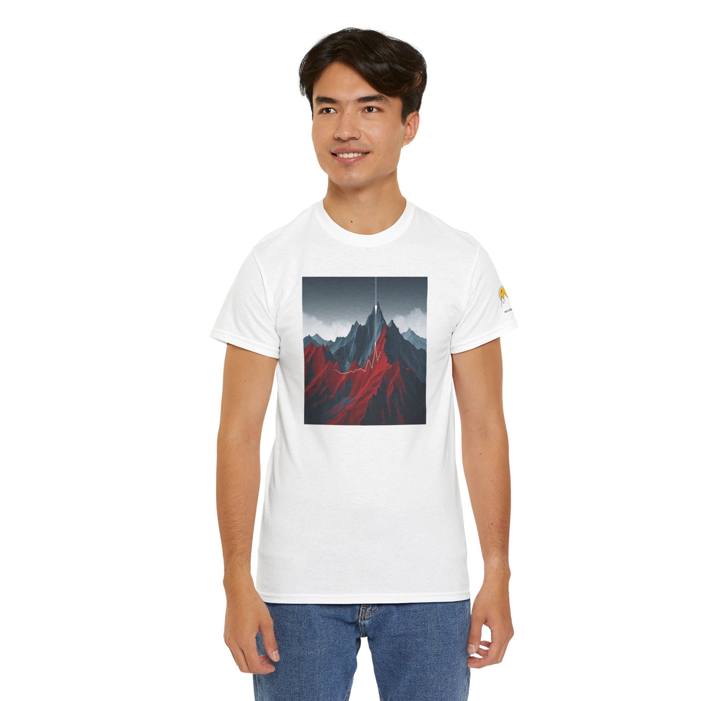 Mountain Adventure Unisex Heavy Cotton Tee - Nature Lover Gift, Outdoor T-Shirt, Casual Wear, Hiking Apparel, Gift for Explorers