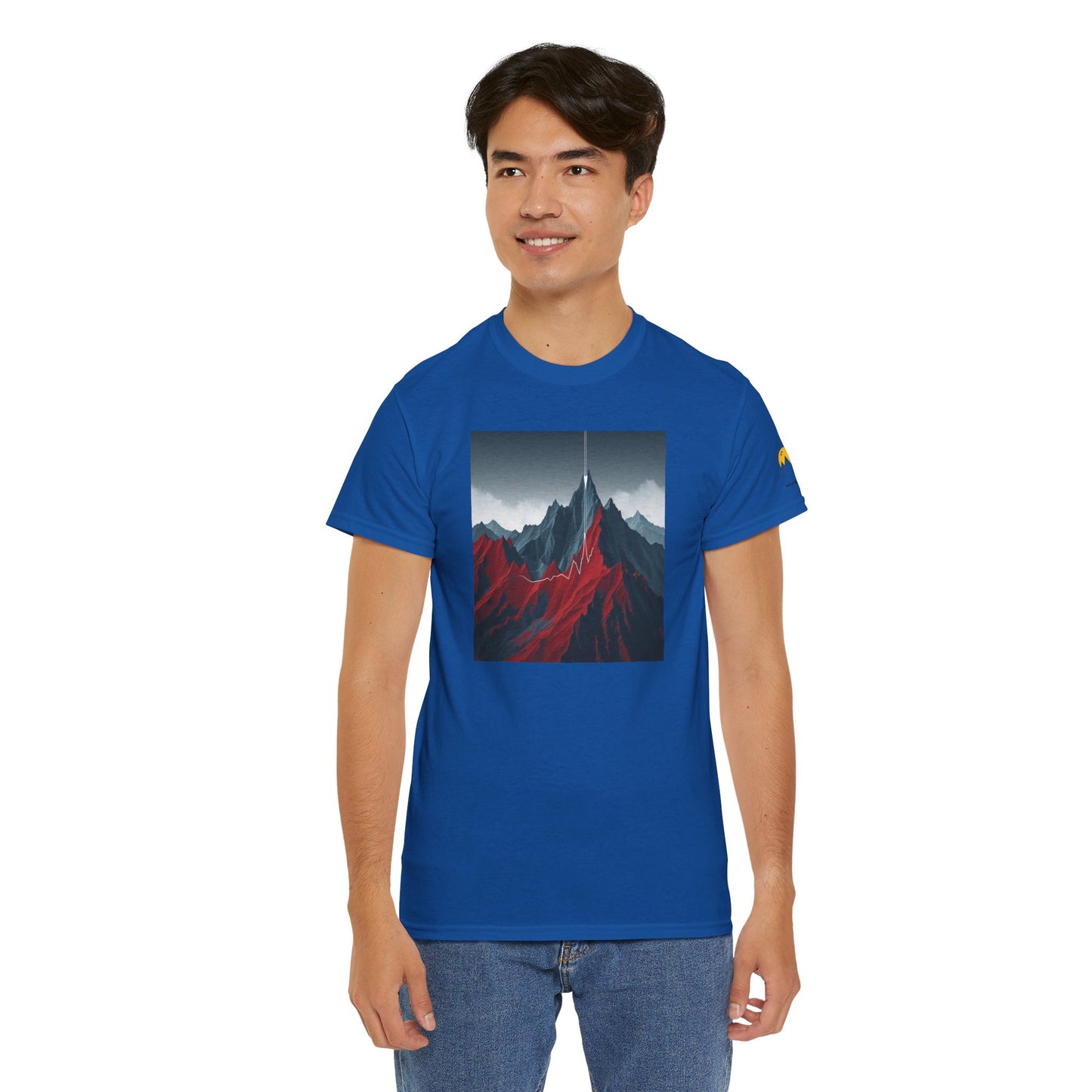 Mountain Adventure Unisex Heavy Cotton Tee - Nature Lover Gift, Outdoor T-Shirt, Casual Wear, Hiking Apparel, Gift for Explorers