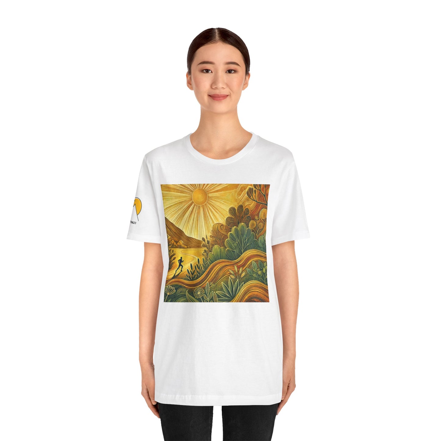 NOFLATMILES Sunburst Flow Tee – Bella+Canvas 3001