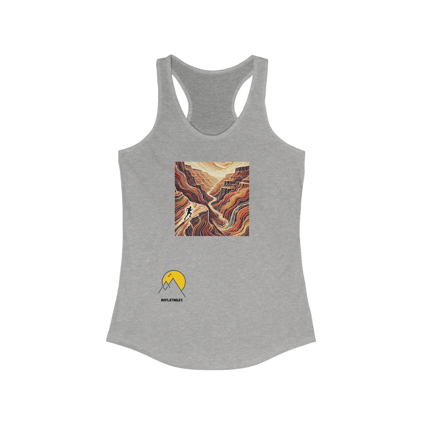 NOFLATMILES “Canyon Flow” Women’s Tee Ideal Racerback Tank